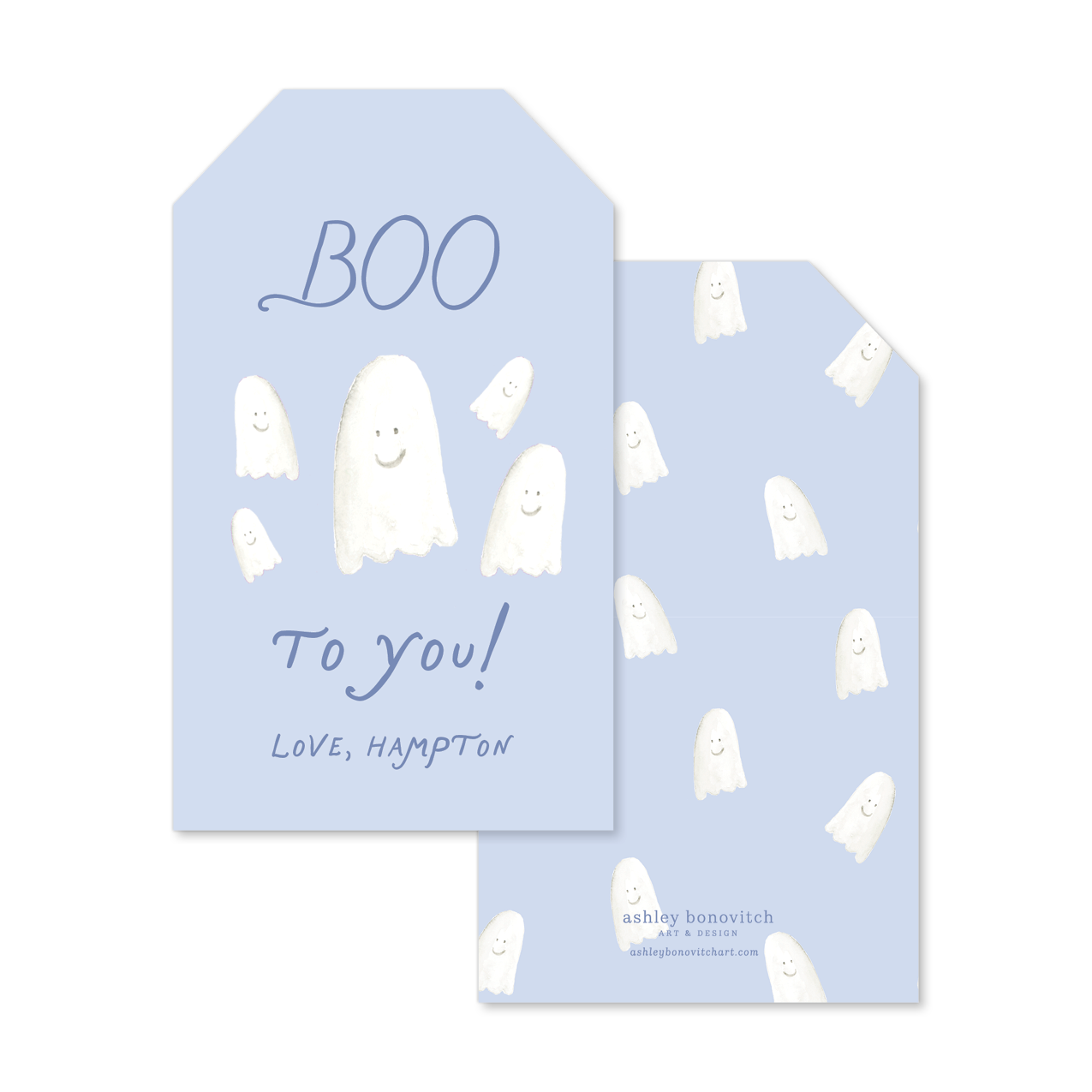Boo to You Gift Tags in Blue