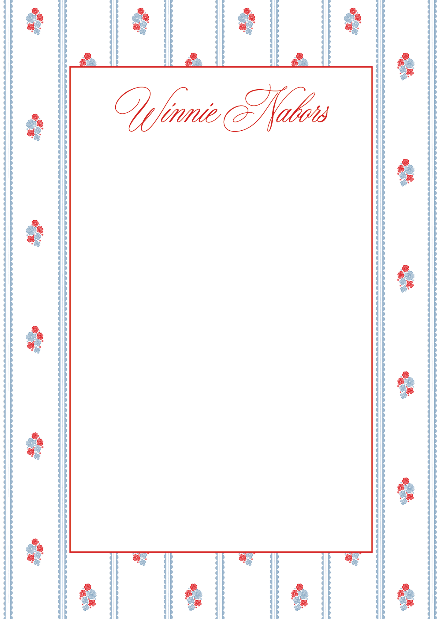 All American Floral Notepad
