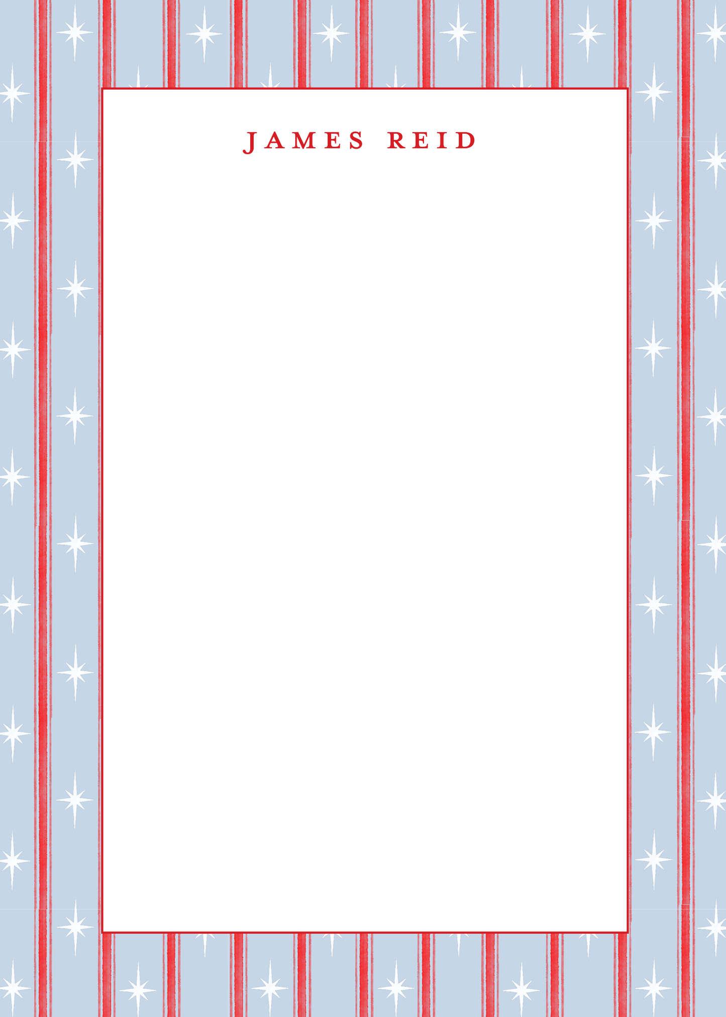 All American Stars and Stripes Notepad in Blue