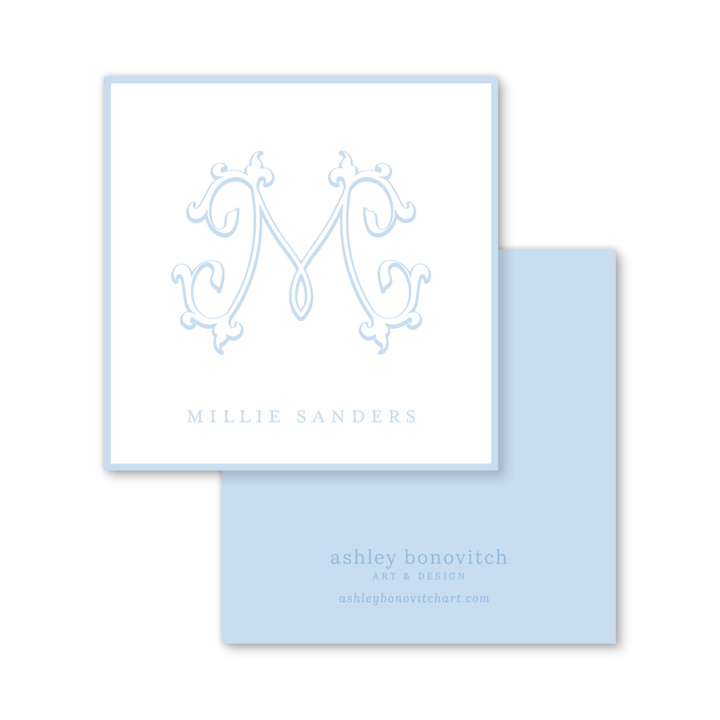 Monogram Initial Calling Cards
