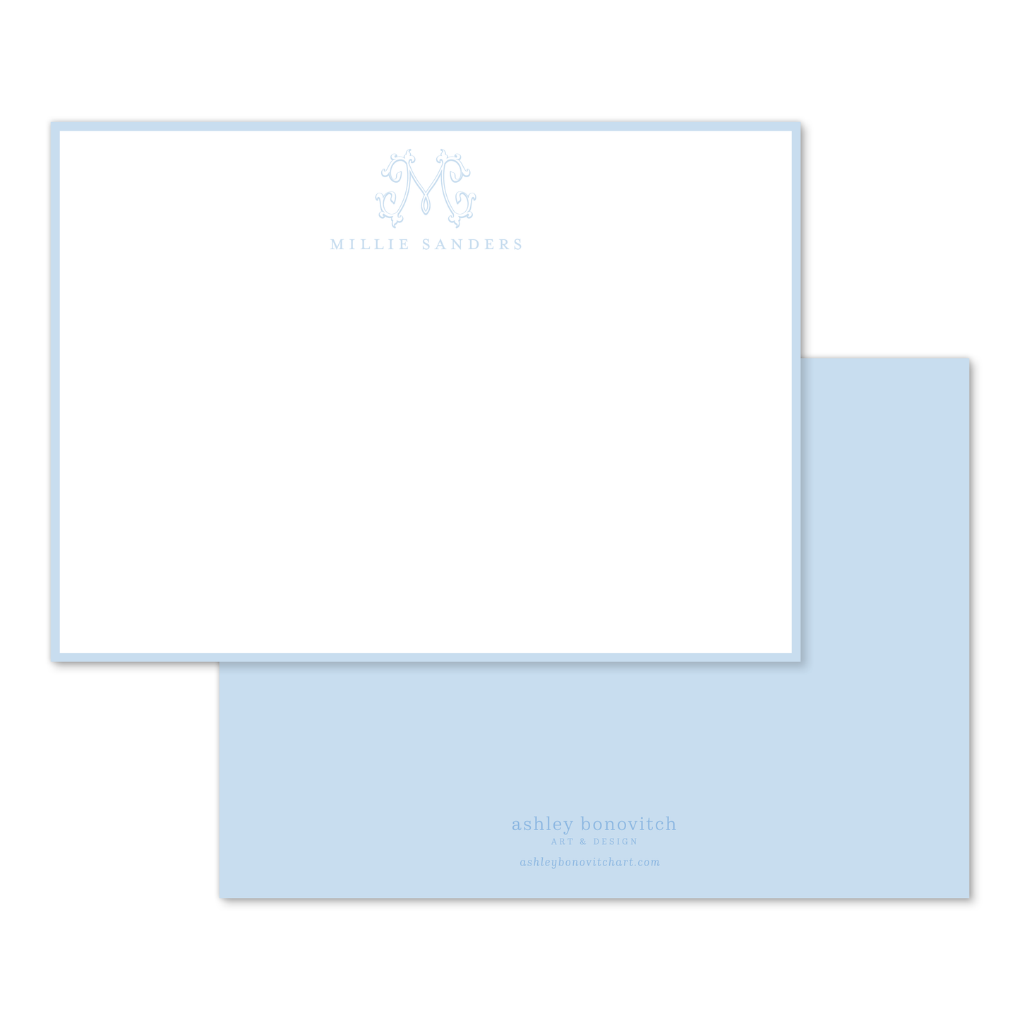 Monogram Initial Stationery Set