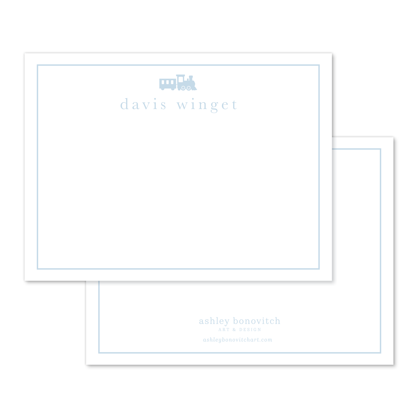 Blue Train Stationery Set