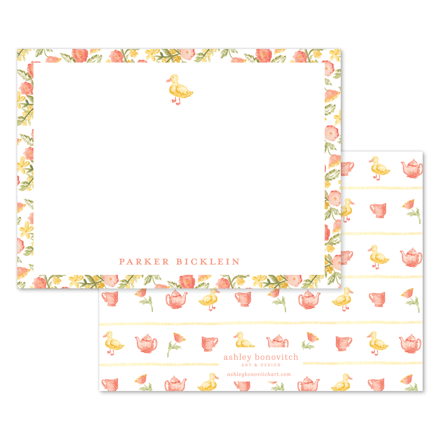 Duck Tea Party Stationery Set