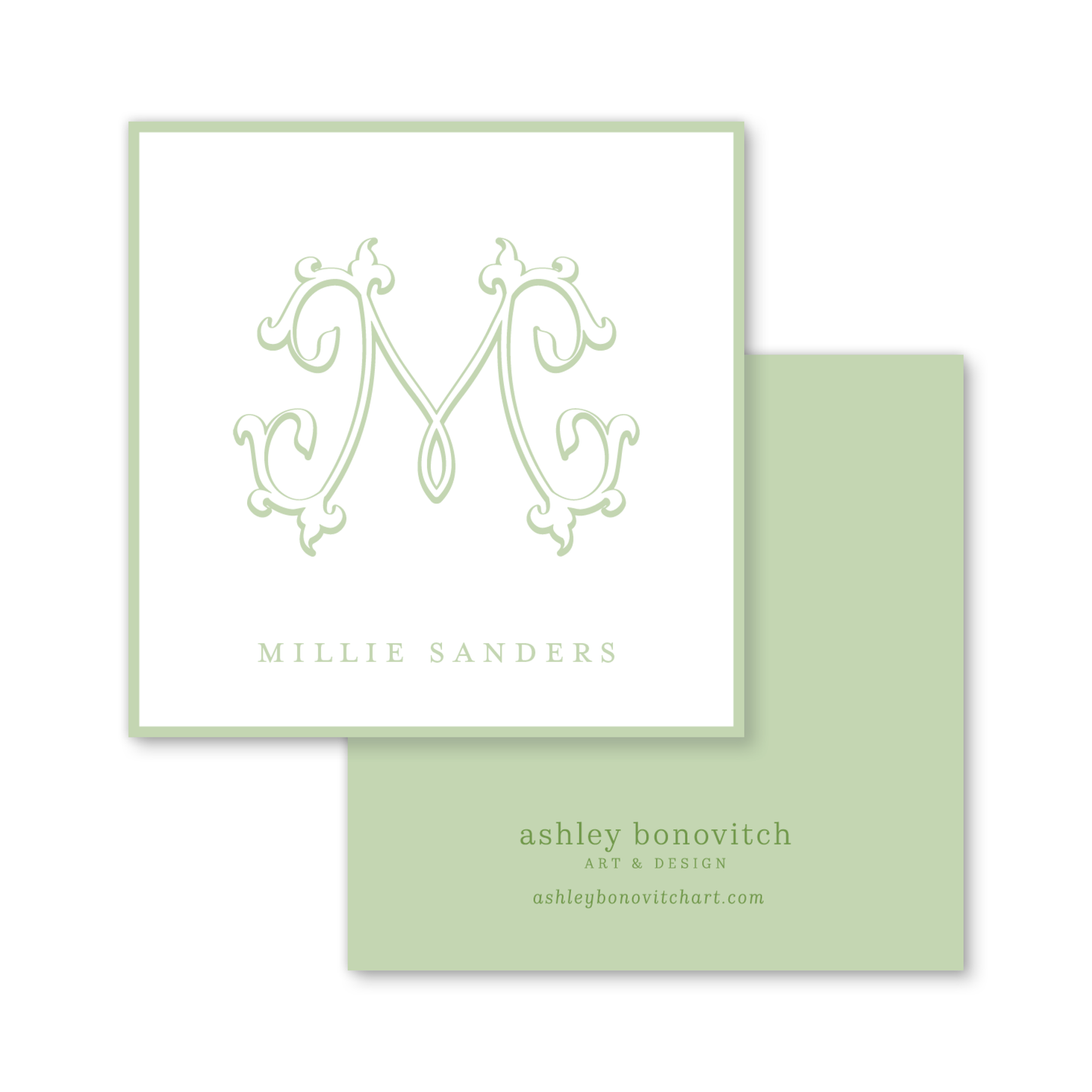 Monogram Initial Calling Cards