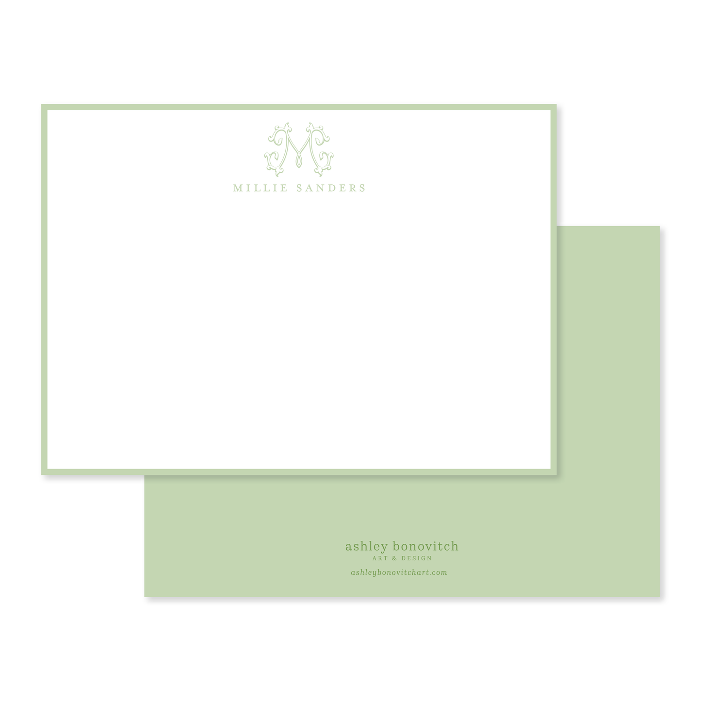 Monogram Initial Stationery Set