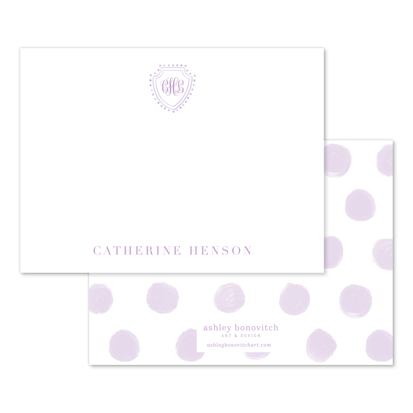 Dot Crest Stationery Set
