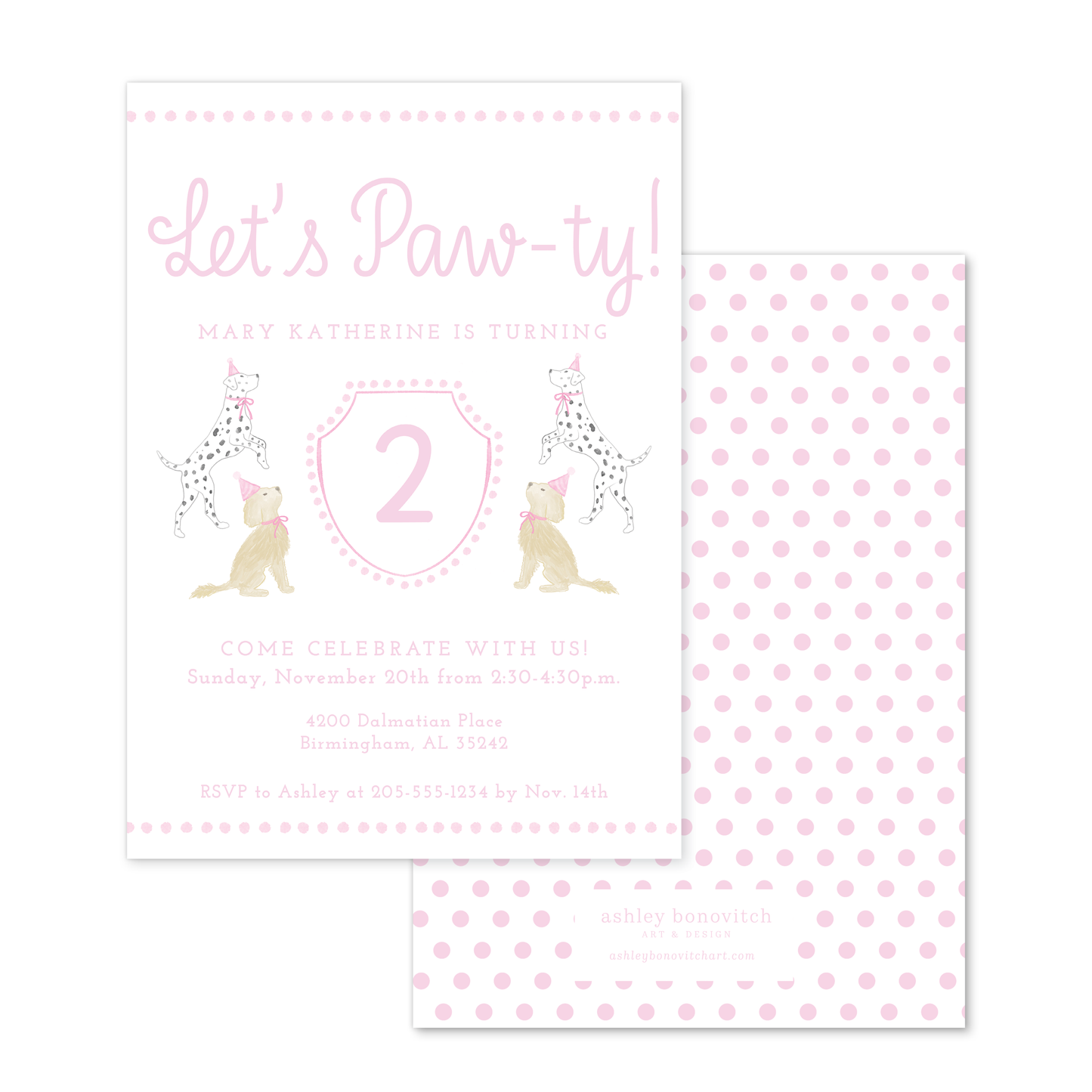 Let's Paw-ty Puppy invitation