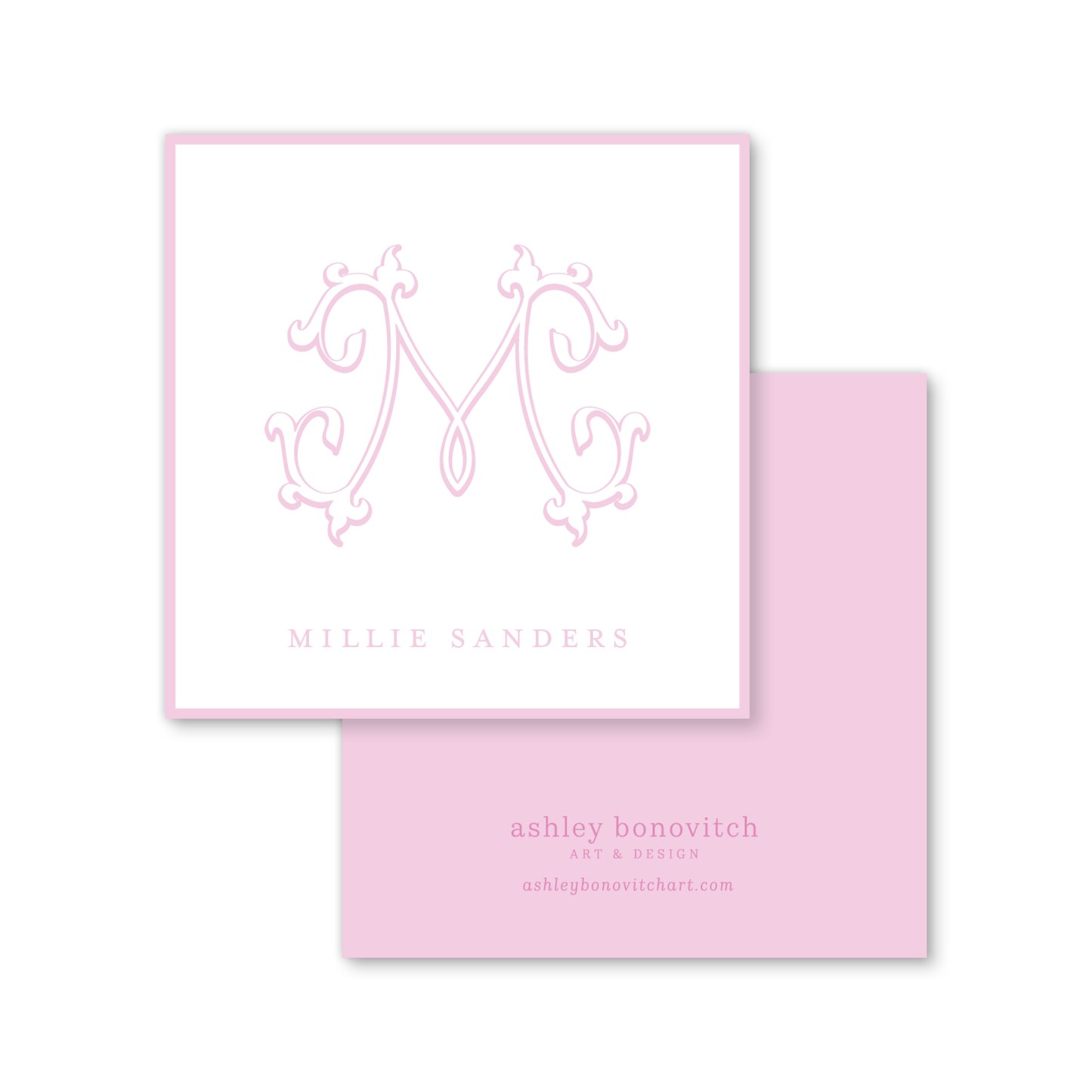 Monogram Initial Calling Cards