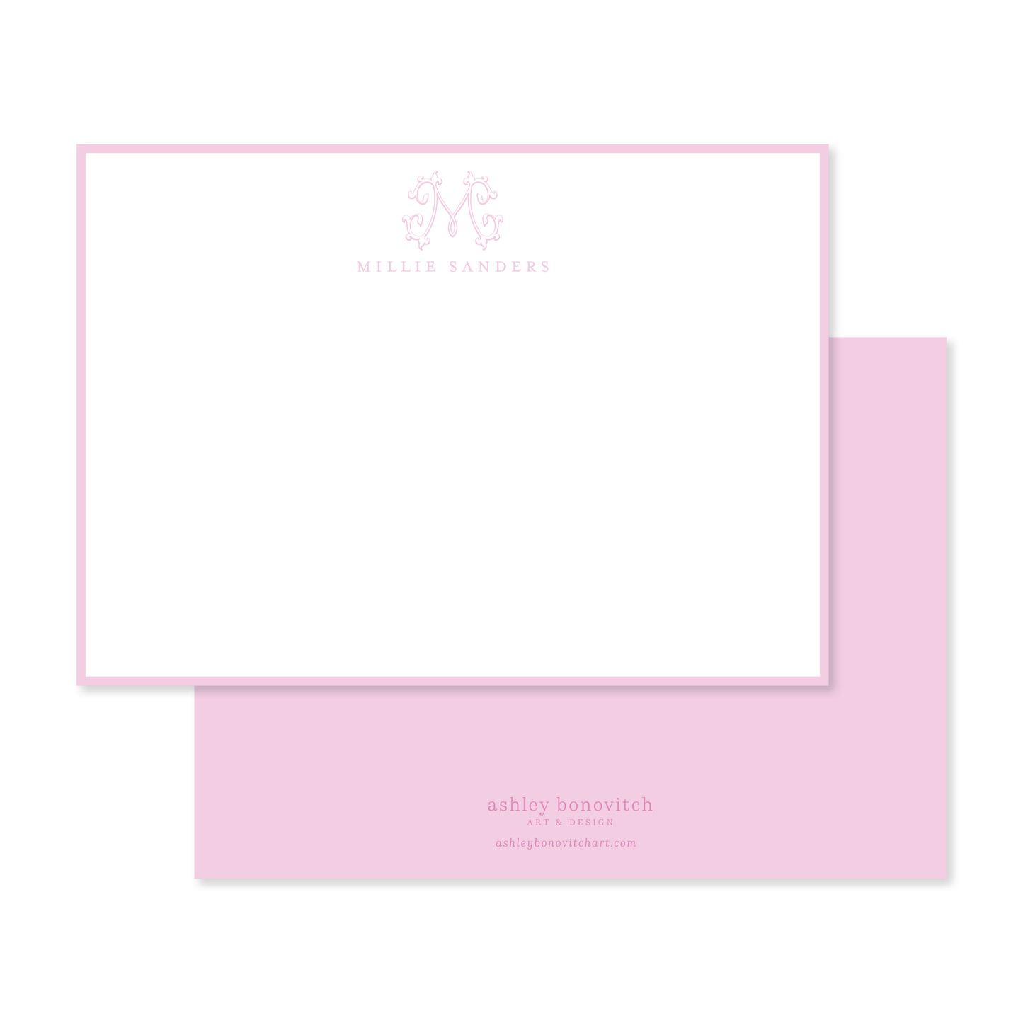 Monogram Initial Stationery Set