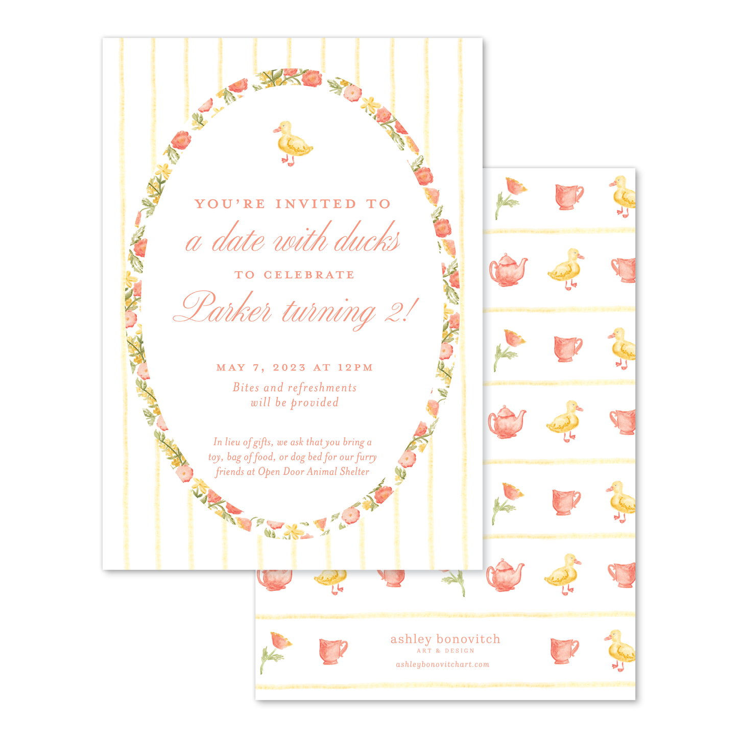 Duck Tea Party Invitation
