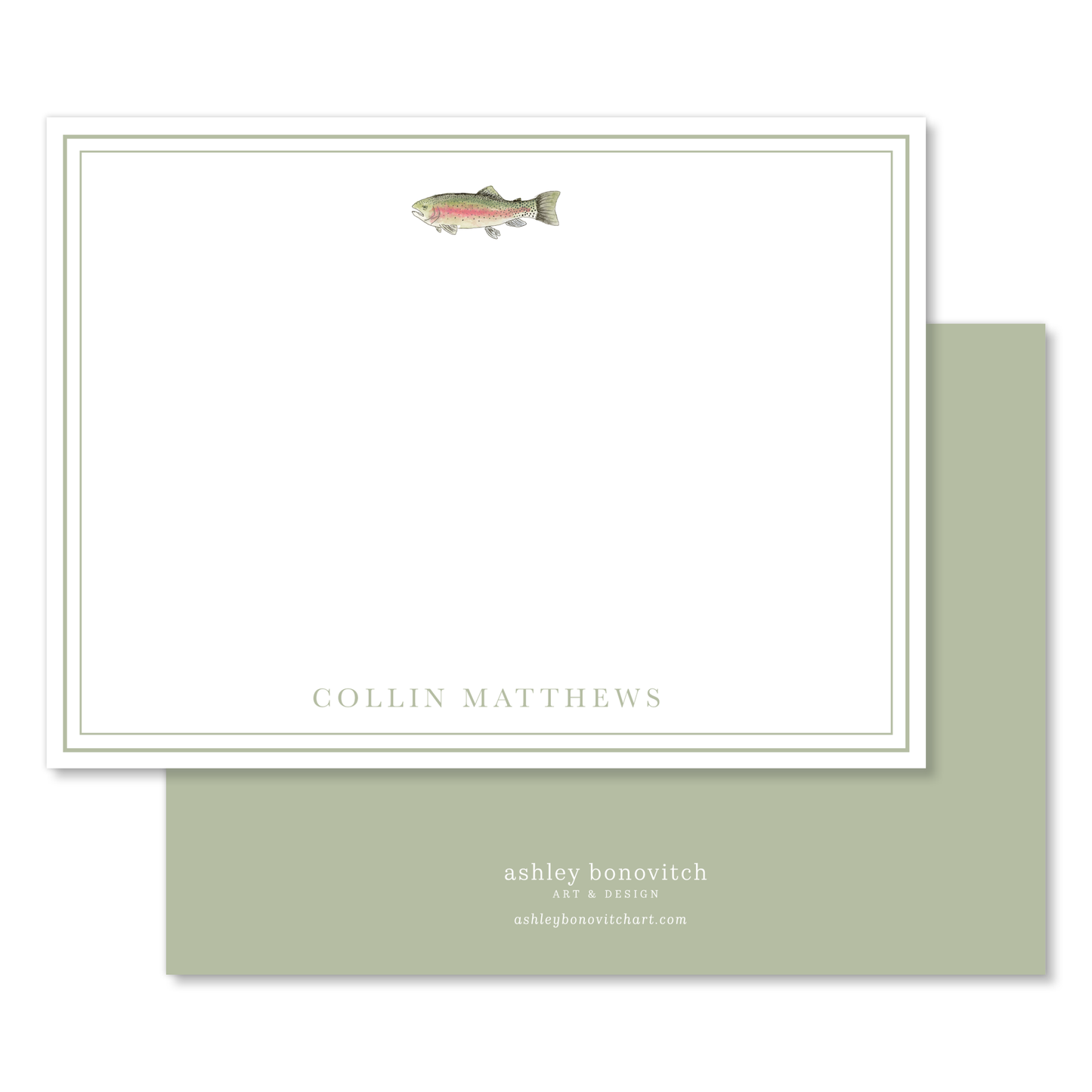 Rainbow Trout Stationery Set