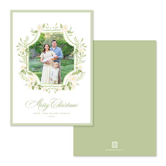Heirloom Garden Frame Christmas Card