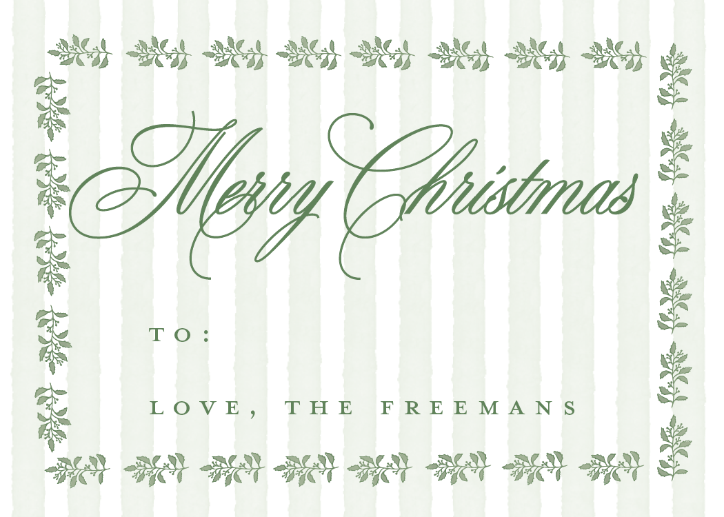 Greenery Stripes Gift Stickers