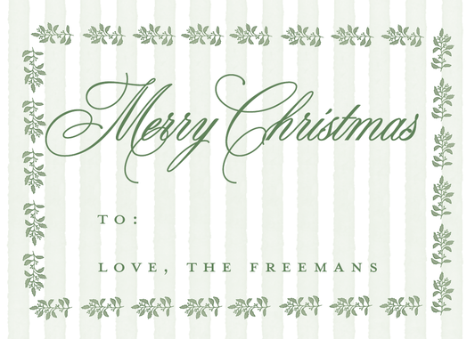 Greenery Stripes Gift Stickers