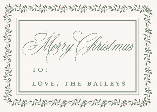Branches and Berries Border Gift Stickers