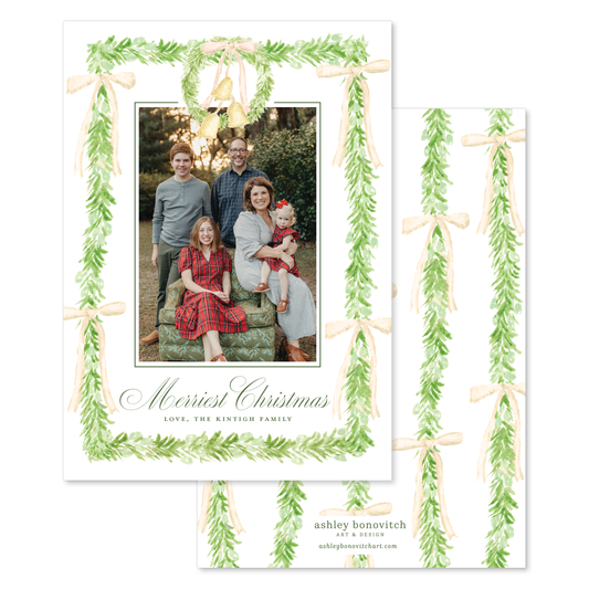 Garland Bells Christmas Card