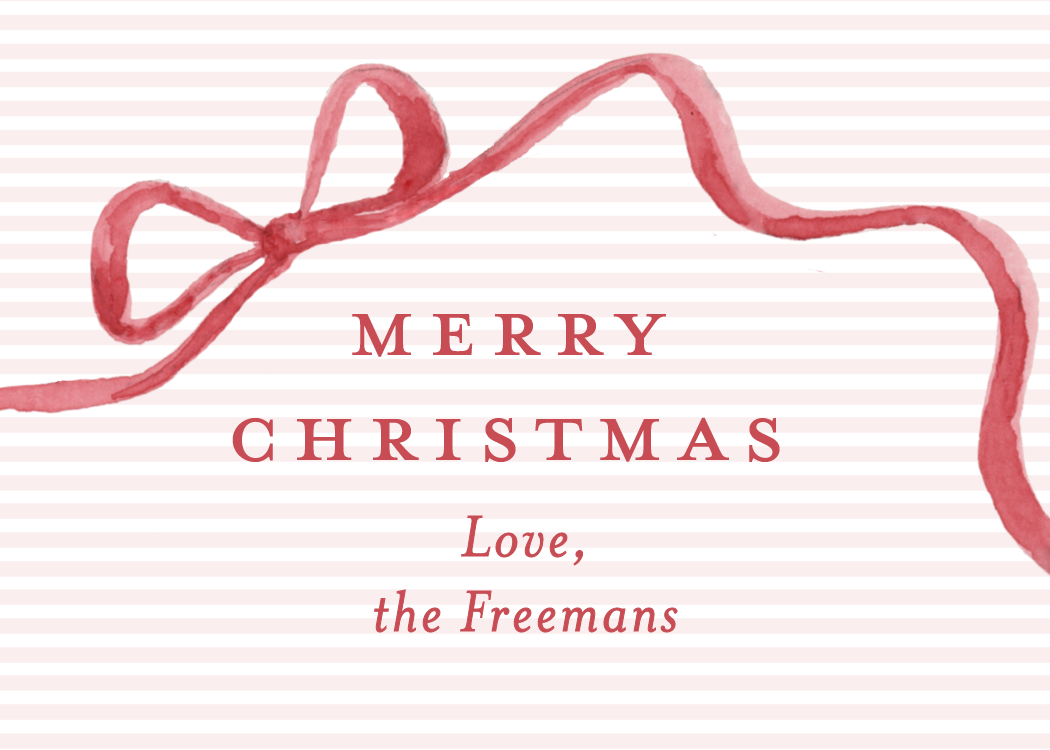 Classic Christmas Ribbons Gift Stickers - 4 Colorways