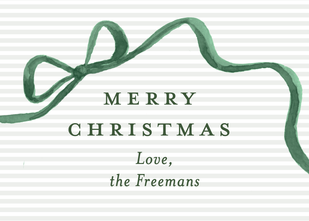Classic Christmas Ribbons Gift Stickers - 4 Colorways