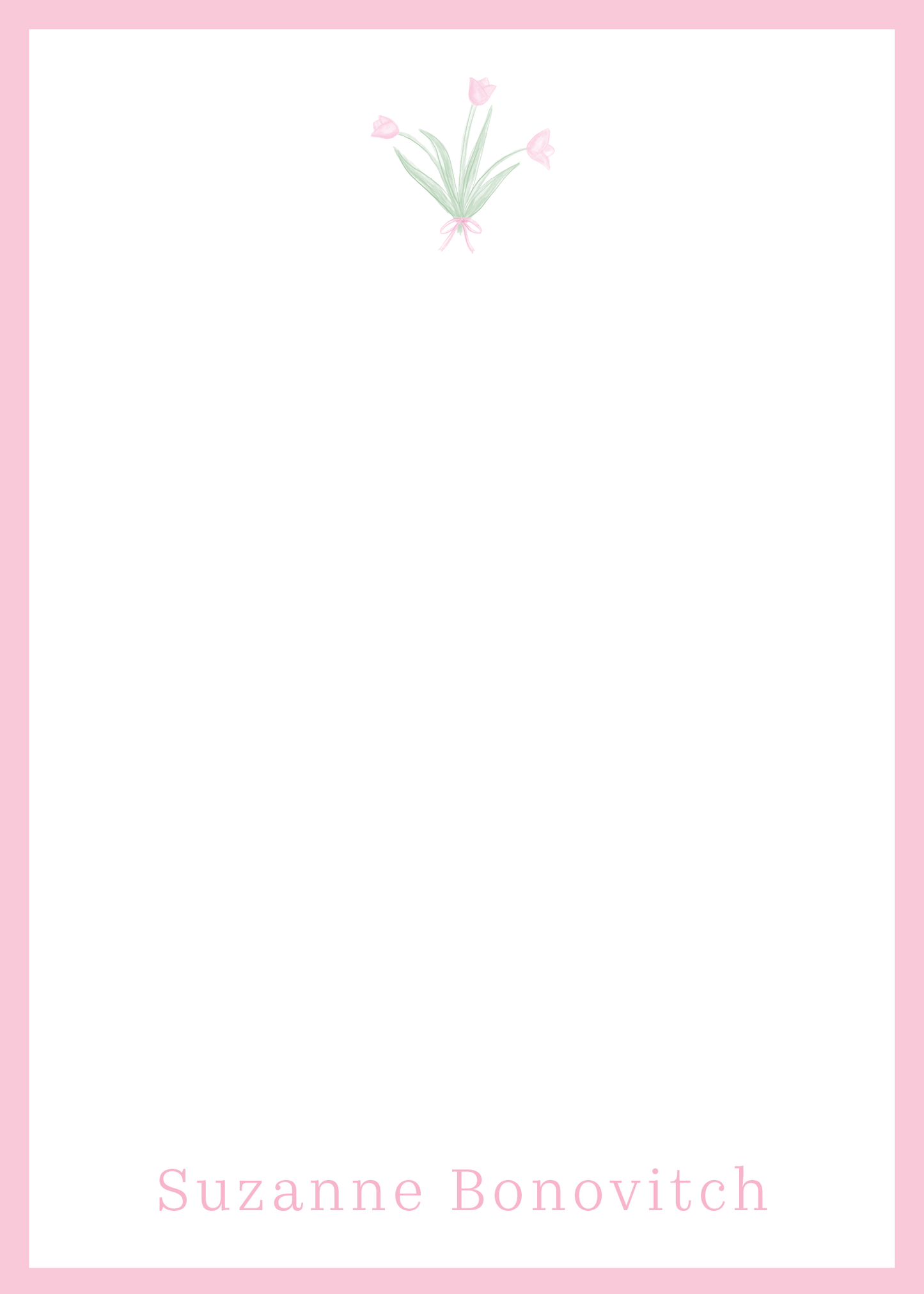 Pink Tulip Notepad