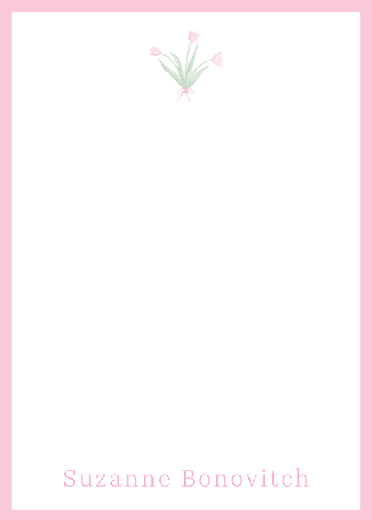 Pink Tulip Notepad