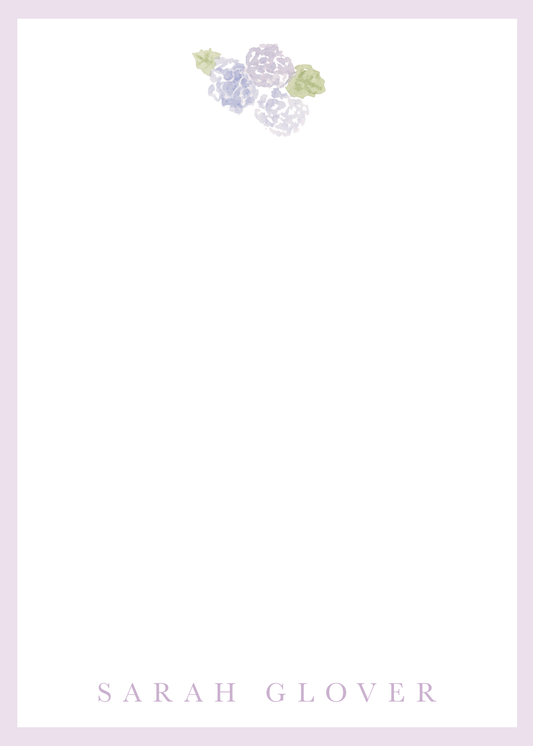 Purple Hydrangea Notepad
