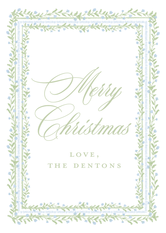 Dainty Blue Trellis Gift Stickers