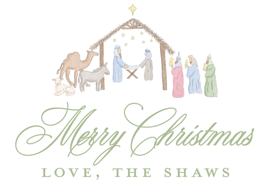 Pastel Nativity Gift Stickers