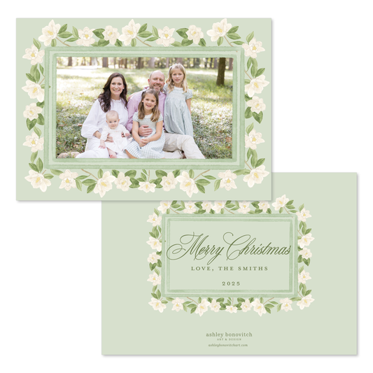 Magnolia Border in Sage - Landscape