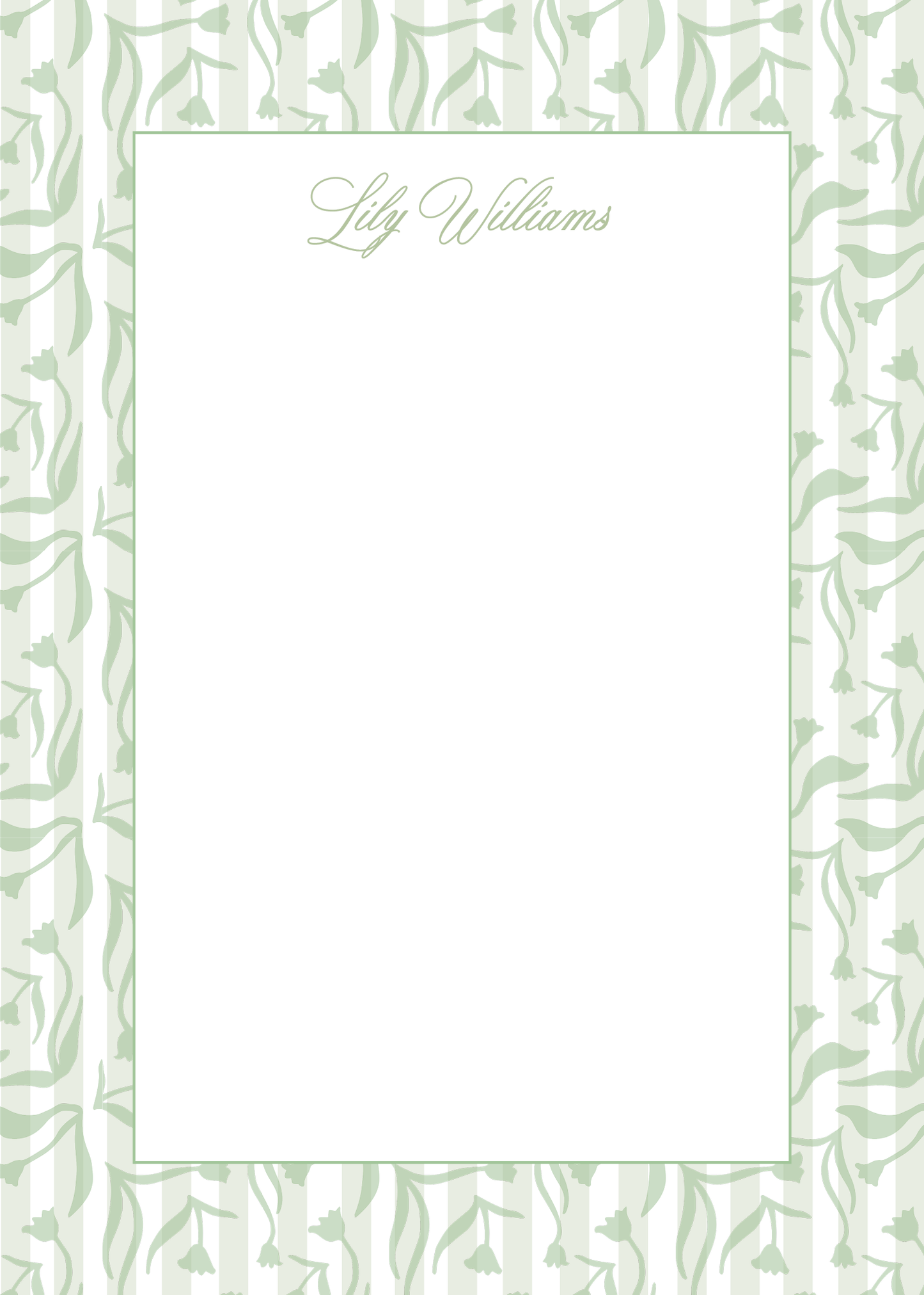 Signature Pattern Notepad in Light Sage