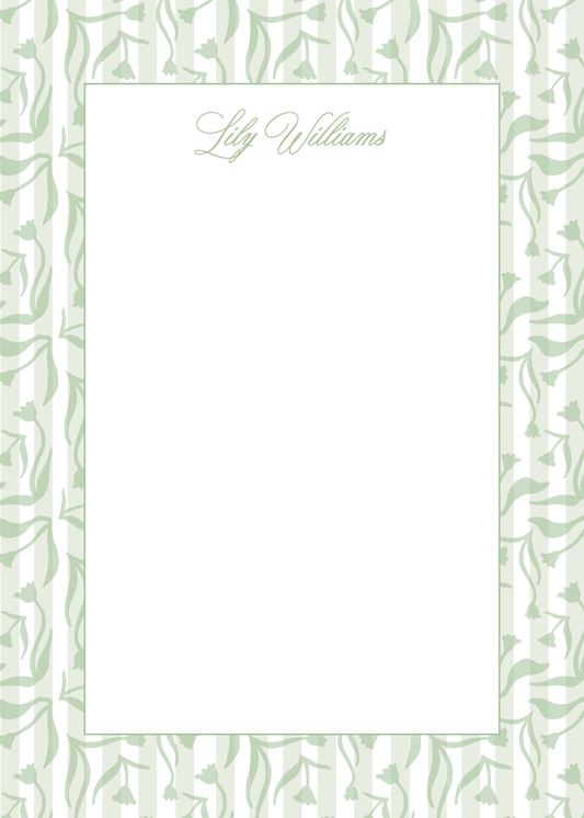 Signature Pattern Notepad in Light Sage