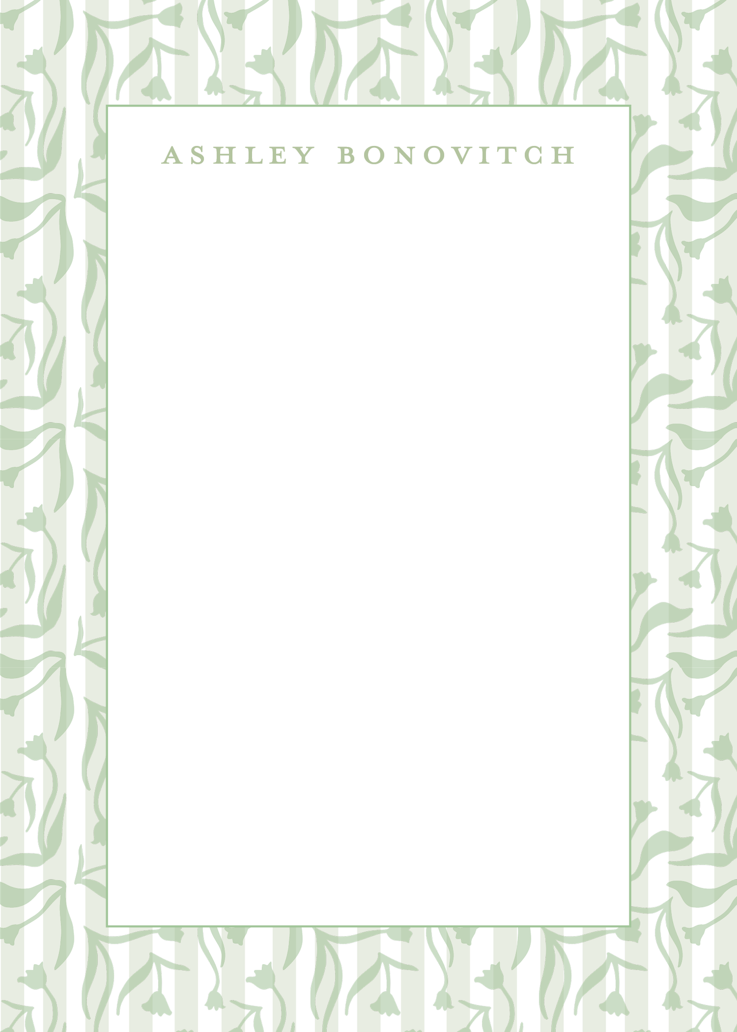 Signature Pattern Notepad in Light Sage