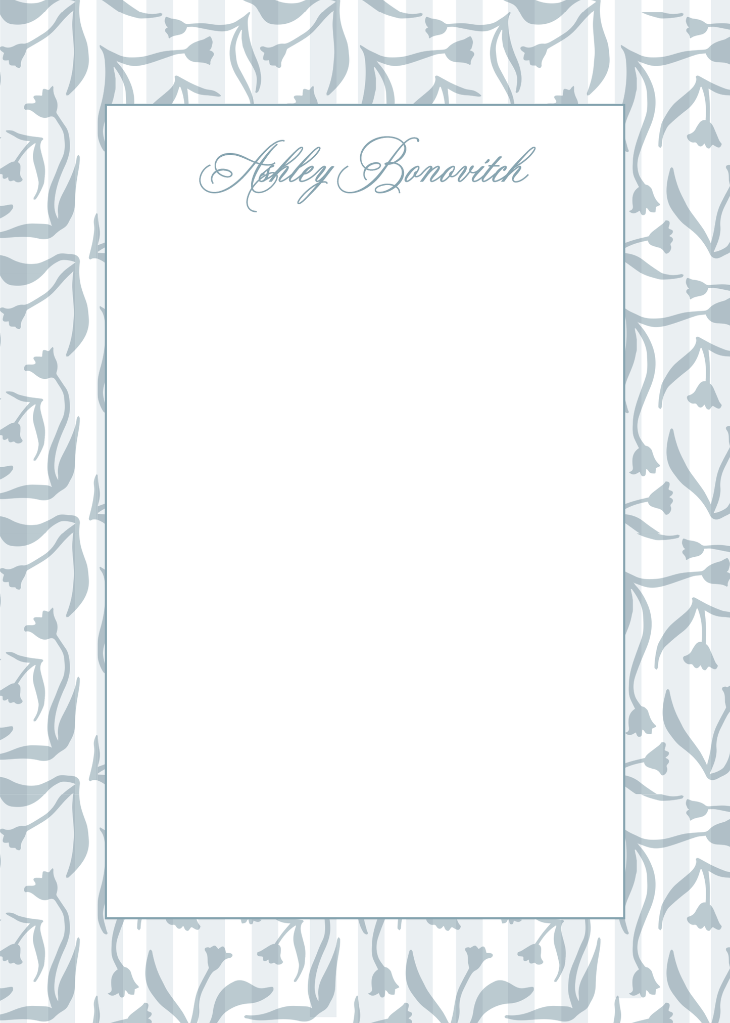 Signature Pattern Notepad in Aegean Blue