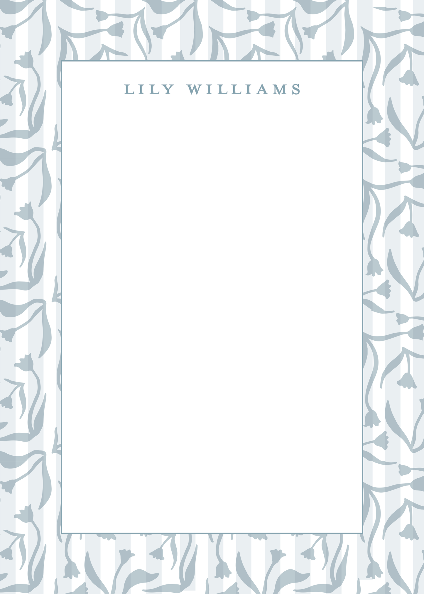 Signature Pattern Notepad in Aegean Blue