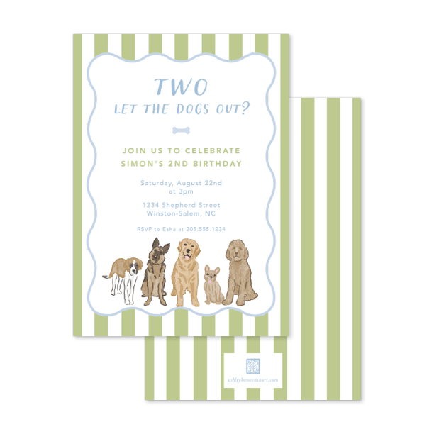 Bad to the Bone Invitation in Blue
