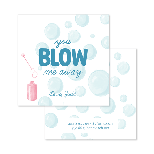 Blow Me Away Valentines Tags