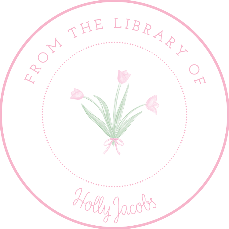 Book Stickers in Pink Tulip