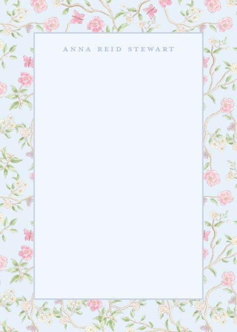 Chinoiserie Notepad In Blue