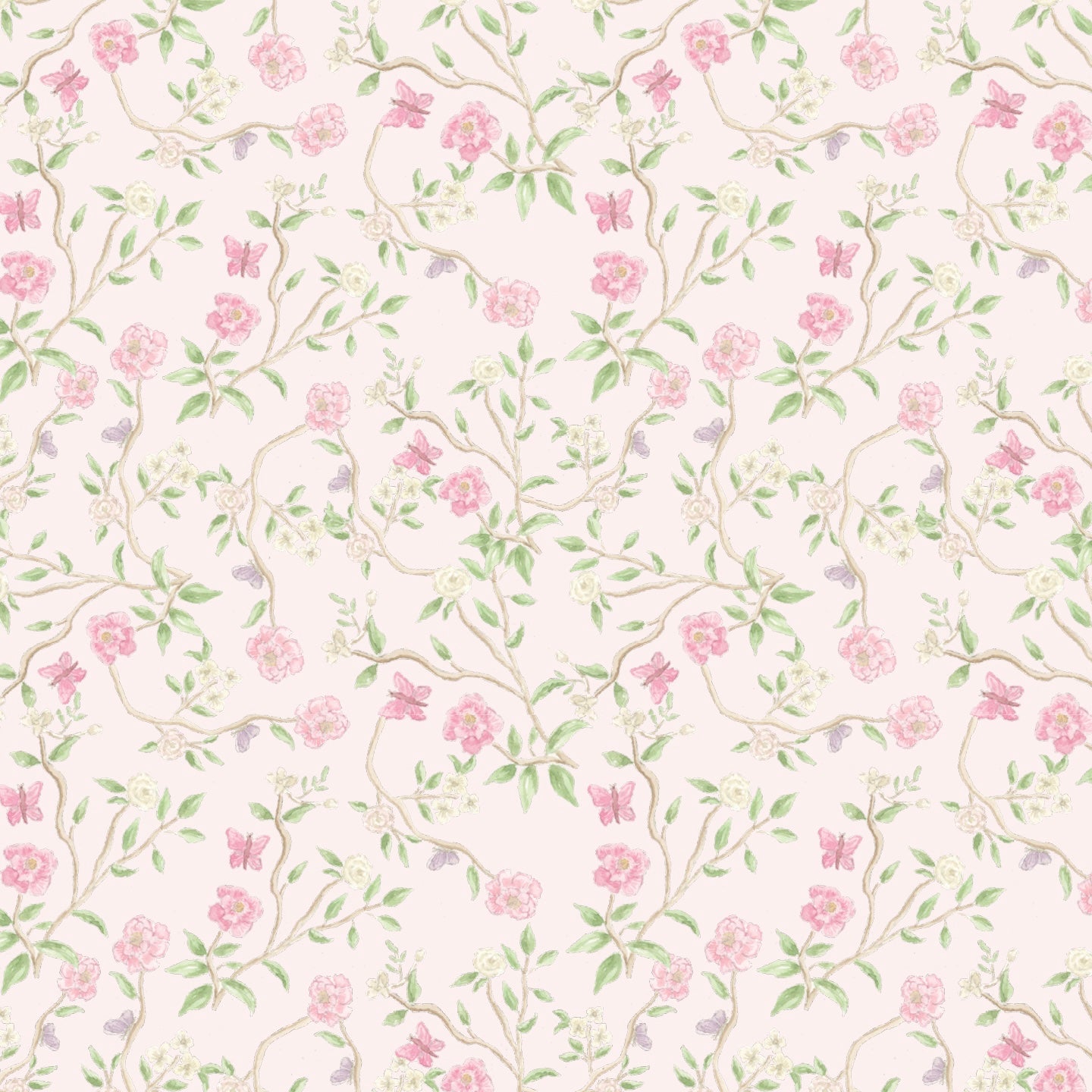 Chinoiserie Wrapping Paper in Pink