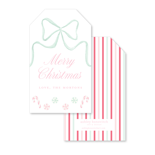 Christmas Bow Candy Gift Tags
