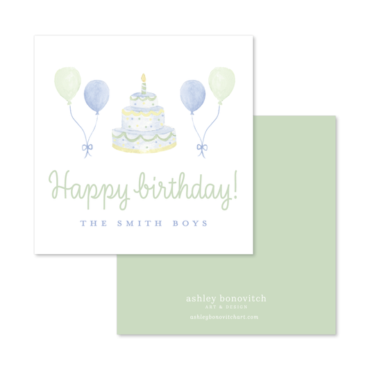Classic Happy Birthday Calling Cards