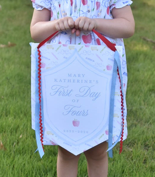 Large Back to School Sign in School Supplies