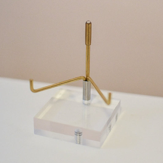 Brass Easel Stand with Acrylic Base