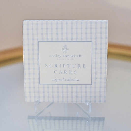 Scripture Cards in Blue Gingham - Original Collection