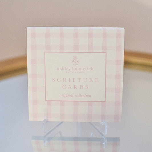 Scripture Cards in Pink Gingham - Original Collection