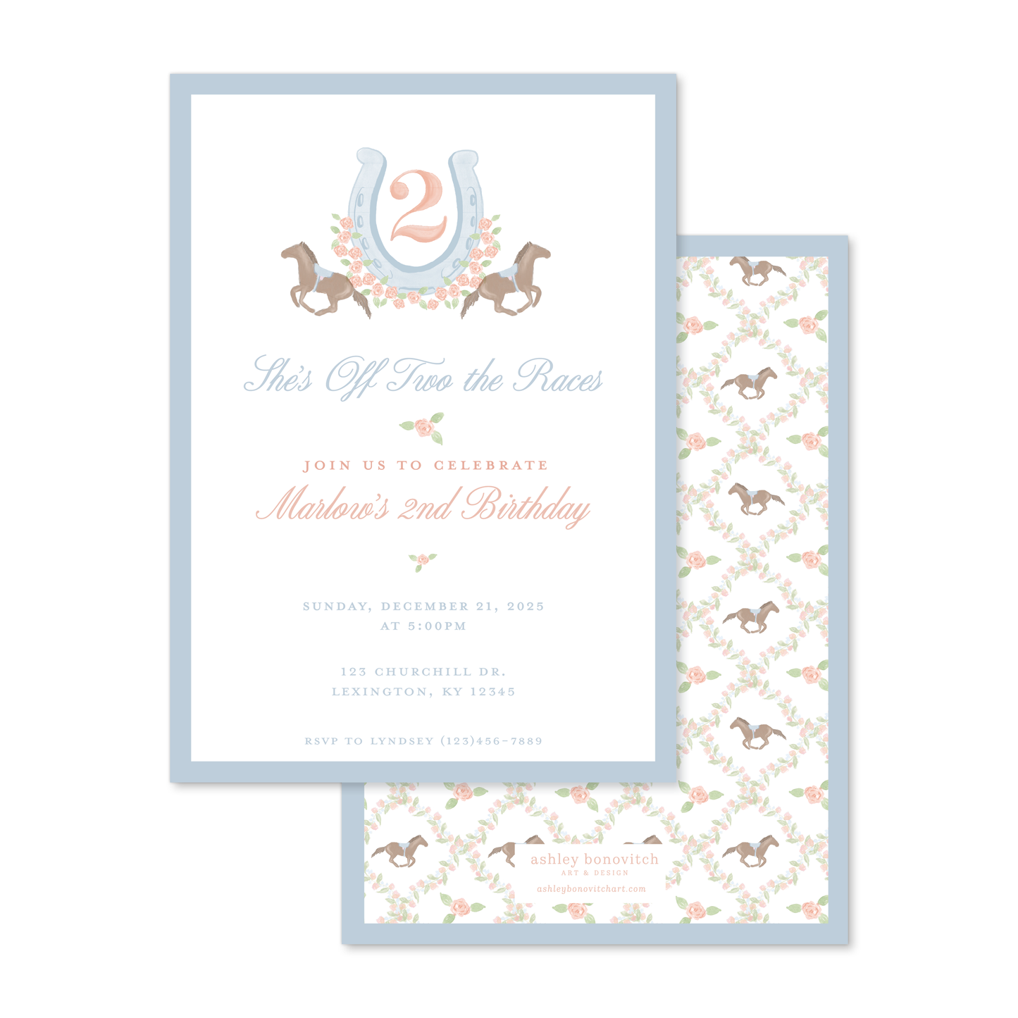 Derby Invitations in Pink