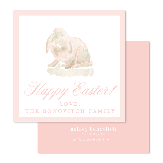 Easter Bunny Gift Tags in Pink