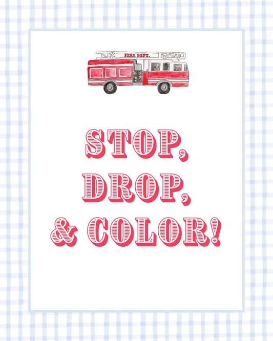 Fire Truck Party Sign