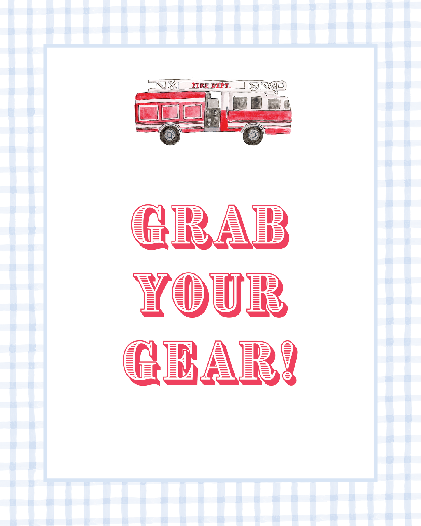 Fire Truck Party Sign