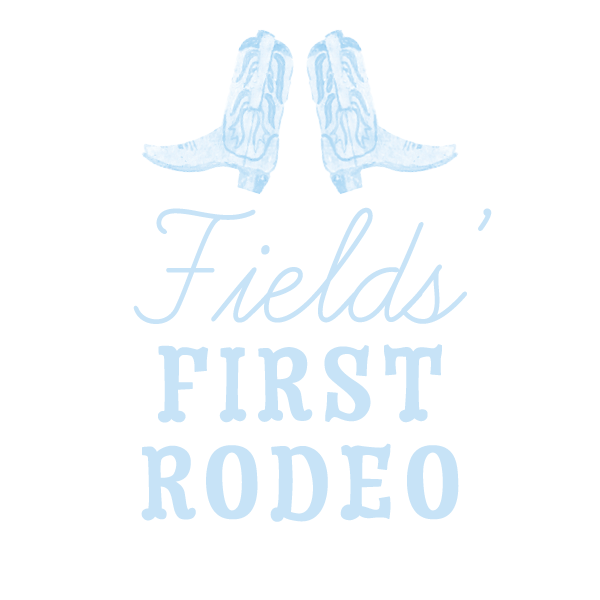 First Rodeo Party Stickers in Blue