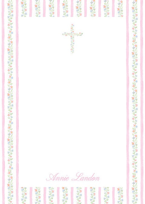 Floral Cross Notepad